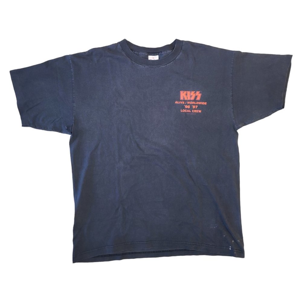 Vintage 1996 KISS Alive Worldwide Local Crew Shirt